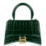 Balenciaga Hourglass XS Bag in Green Crocodile Embossed Calfskin