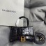Balenciaga Hourglass XS Bag in Black Crocodile Embossed Calfskin