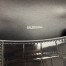 Balenciaga Hourglass XS Bag in Noir Crocodile Embossed Calfskin