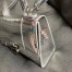 Balenciaga Hourglass XS Bag in Silver Crocodile Embossed Calfskin
