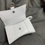 Balenciaga Hourglass XS Bag in White Crocodile Embossed Calfskin