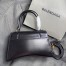 Balenciaga Hourglass Small Bag in Black Box Calfskin