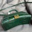 Balenciaga Hourglass Small Bag in Green Crocodile Embossed Calfskin