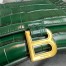 Balenciaga Hourglass Small Bag in Green Crocodile Embossed Calfskin