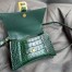 Balenciaga Hourglass Small Bag in Green Crocodile Embossed Calfskin