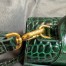 Balenciaga Hourglass Small Bag in Green Crocodile Embossed Calfskin