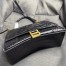 Balenciaga Hourglass Small Bag in Black Crocodile Embossed Calfskin