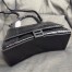 Balenciaga Hourglass Small Bag in Noir Crocodile Embossed Calfskin