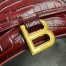Balenciaga Hourglass Small Bag in Red Crocodile Embossed Calfskin