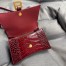 Balenciaga Hourglass Small Bag in Red Crocodile Embossed Calfskin