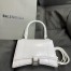 Balenciaga Hourglass Small Bag in White Crocodile Embossed Calfskin