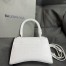 Balenciaga Hourglass Small Bag in White Crocodile Embossed Calfskin