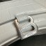 Balenciaga Hourglass Small Bag in White Crocodile Embossed Calfskin
