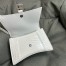 Balenciaga Hourglass Small Bag in White Crocodile Embossed Calfskin