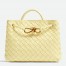 Bottega Veneta Small Andiamo Bag In Ice Cream Intrecciato Lambskin