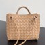 Bottega Veneta Andiamo Small Bag in Pale Brown Intrecciato Lambskin