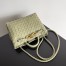 Bottega Veneta Small Andiamo Bag In Travertine Intrecciato Lambskin