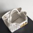 Bottega Veneta Small Andiamo Bag In White Intrecciato Lambskin