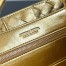 Bottega Veneta Andiamo Small Bag in Gold Intrecciato Metallic Leather