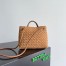 Bottega Veneta Andiamo Small Bag in Brown Intrecciato Suede