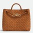 Bottega Veneta Andiamo Small Bag in Brown Intrecciato Suede