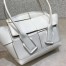 Bottega Veneta Mini Arco Bag In White Intrecciato Calfskin