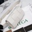 Bottega Veneta Cassette Belt Bag In White Intrecciato Leather