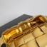 Bottega Veneta Small Cassette Bag In Gold Metallic Lambskin