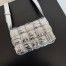 Bottega Veneta Small Cassette Bag In Silver Metallic Lambskin