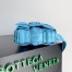 Bottega Veneta Cassette Bag In Pool Foulard Intreccio Leather