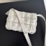 Bottega Veneta Cassette Bag In White Foulard Intreccio Leather