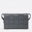 Bottega Veneta Cassett Bag In Thunder Intrecciato Lambskin