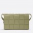 Bottega Veneta Cassett Bag In Travertine Intrecciato Lambskin