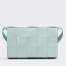 Bottega Veneta Cassett Bag In Teal Washed Intrecciato Lambskin