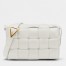 Bottega Veneta Padded Cassette Bag In White Lambskin