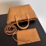 Bottega Veneta Mini Cabat Bag In Caramel Intrecciato Lambskin