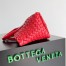 Bottega Veneta Mini Cabat Bag In Red Intrecciato Lambskin