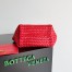 Bottega Veneta Mini Cabat Bag In Red Intrecciato Lambskin