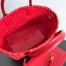 Bottega Veneta Mini Cabat Bag In Red Intrecciato Lambskin