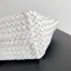 Bottega Veneta Mini Cabat Bag In White Intrecciato Lambskin