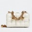 Bottega Veneta Chain Cassette Bag In White Lambskin