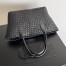 Bottega Veneta Medium Cabat Bag In Black Intrecciato Lambskin