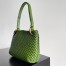 Bottega Veneta Clicker Small Bag in Avocado Intrecciato Lambskin
