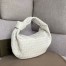 Bottega Veneta Large BV Jodie Bag In White Woven Leather