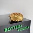 Bottega Veneta Knot Minaudiere Clutch in Gold Sequins Laminated Leather