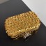 Bottega Veneta Knot Minaudiere Clutch in Gold Sequins Laminated Leather