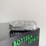 Bottega Veneta Knot Minaudiere Clutch in Silver Sequins Laminated Leather