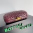 Bottega Veneta Knot Minaudiere Clutch In Bordeaux Intrecciato Lambskin