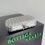 Bottega Veneta Knot Minaudiere Clutch In Silver Intreccio laminated Leather 