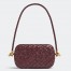 Bottega Veneta Knot Minaudiere On Strap In Barolo Foulard Intreccio Leather